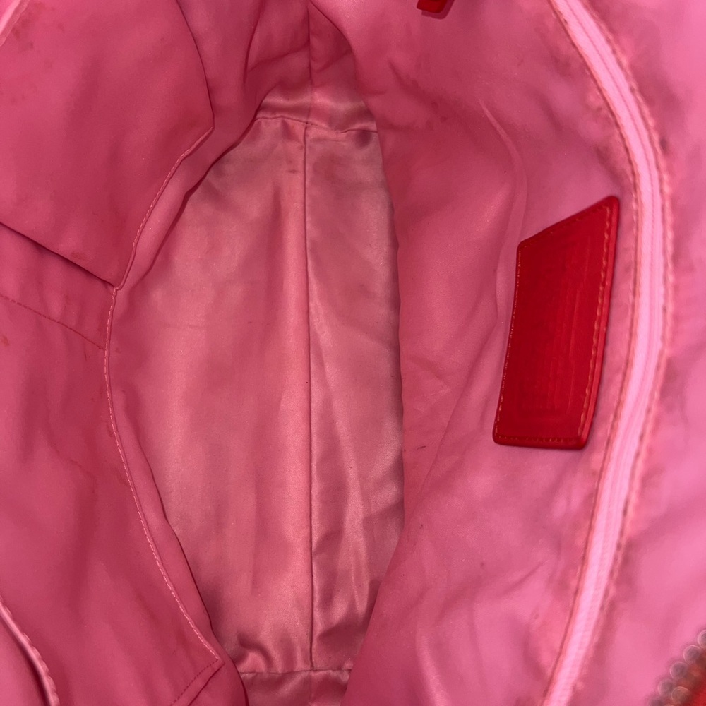Coach Vibrant Red Leather Shoulder Bag - Picture 3 of 10